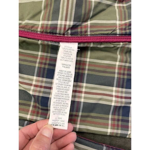 LL Bean Quilted Riding Jacket S Burgundy Preppy fisherman cabincore Chore Coat - Picture 16 of 16